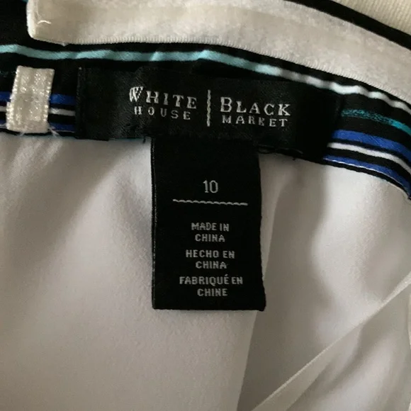 White House Black Market Strapless Chevron Dress - Blue and Black - Picture 5 of 8